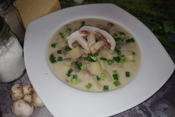 Грибной суп с плавленным сыром