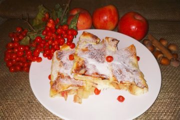 Пирог с яблоками из лаваша