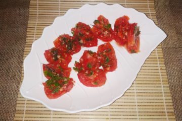 Быстрые помидоры по-корейски